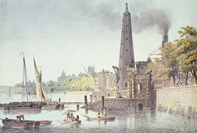 York Buildings, Looking Towards Westminster, with a View of the Water Tower, 1797 by James Peller Malcolm